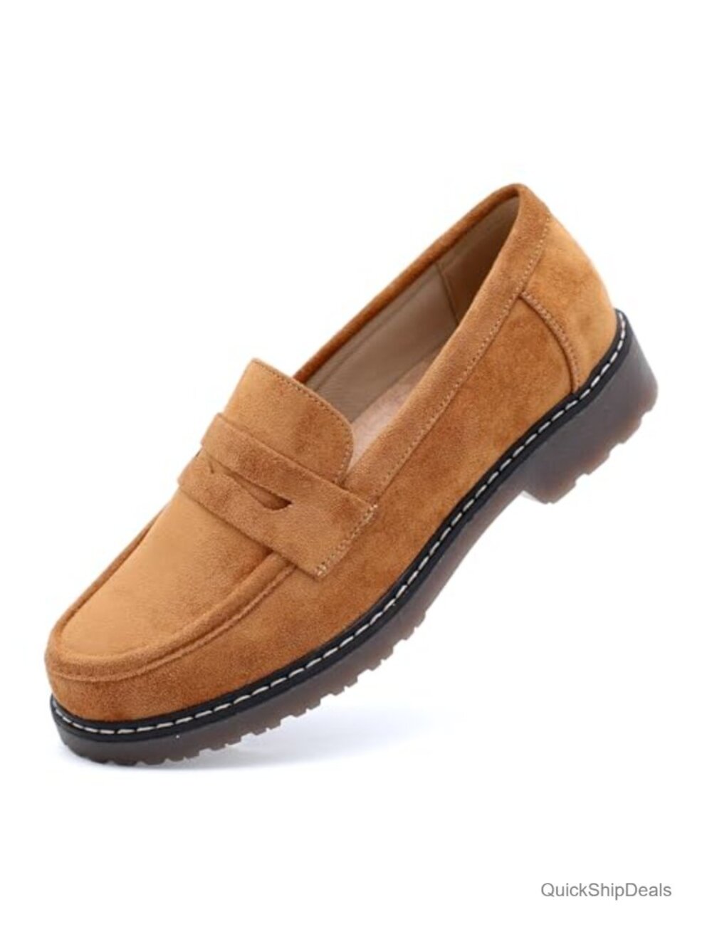 Women's Chunky Loafers Platform Comfortable Slip-On Driving Mocc